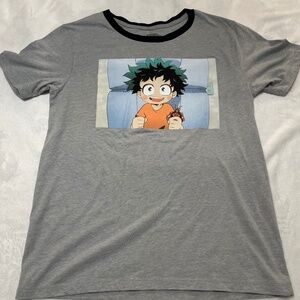 My Hero Academia Baby Deck Gray Graphic T-Shirt Size Large